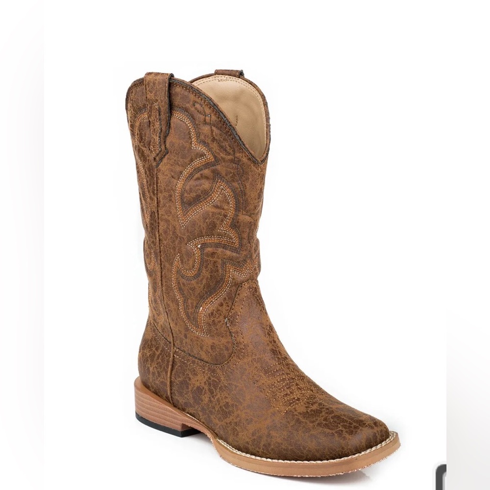 Roper Boys Scout Square Toe Cowboy   Mid Calf Boots size 7 Kids/9 women’s NWOB